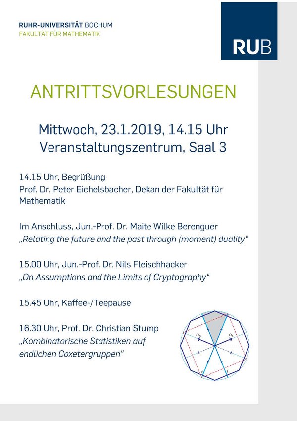 Poster Antrittsvorlesung 2019