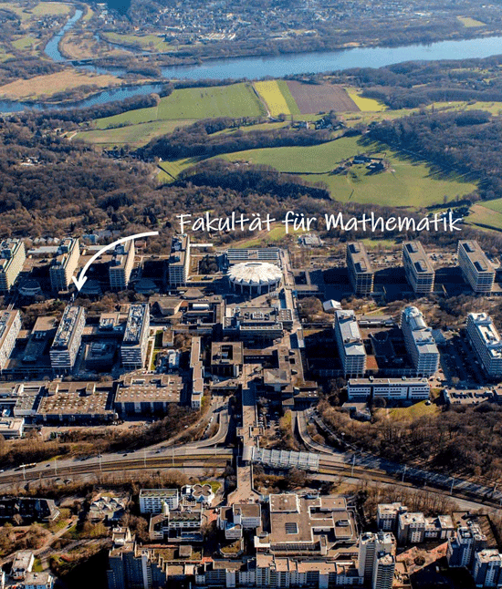 Aerial view Ruhr-University Bochum