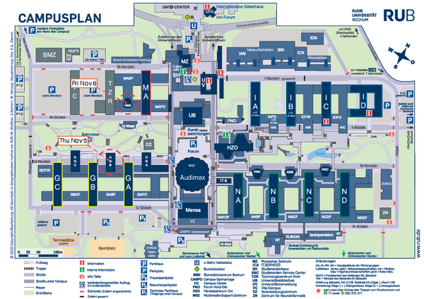 RUB campus map